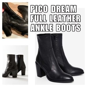 UO Pico Dream black leather ankle boots